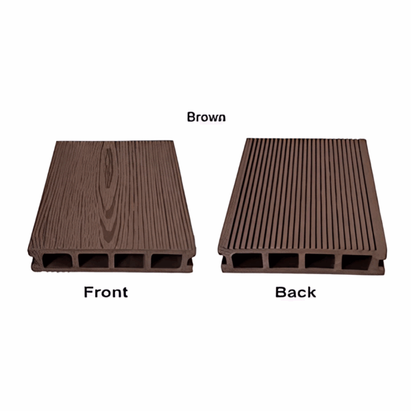 SPC ไม้พื้นภายนอก น้ำตาล 150x21x3000mm. (ลายไม้/ร่องเล็ก)
