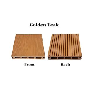 SPC ไม้พื้นภายนอก สักทอง 146x23x3000mm. (ลายไม้3D/ร่องกลาง) รุ่นไม้กรวง