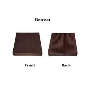 SPC ไม้พื้นภายนอก น้ำตาล 140x20x3000mm. (ลายไม้3D/ร่องเล็ก)