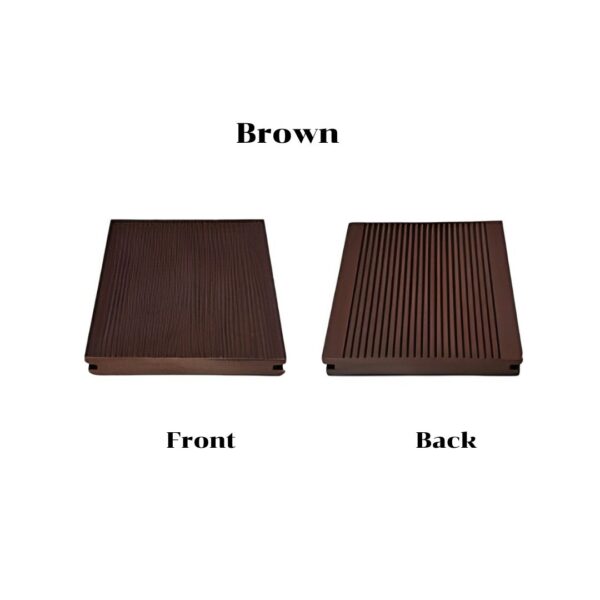 SPC ไม้พื้นภายนอก น้ำตาล 140x20x3000mm. (ลายไม้3D/ร่องเล็ก)