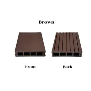 SPC ไม้พื้นภายนอก น้ำตาล 140x25x3000mm. (ปัดเสี้ยน/ร่องกลาง)