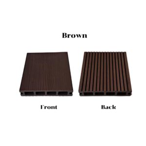 SPC ไม้พื้นภายนอก น้ำตาล 146x23x3000mm. (ลายไม้3D/ร่องกลาง) รุ่นไม้กรวง