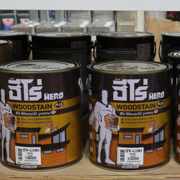Hero Woodstain ฮีโร่  เนื้อสีเงา โปร่งแสง - Image 3