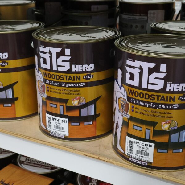 Hero Woodstain ฮีโร่  เนื้อสีเงา โปร่งแสง - Image 2