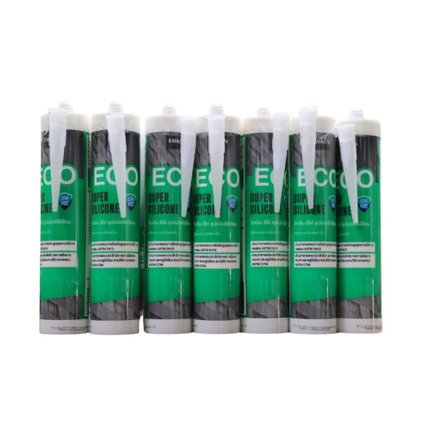 TAIKEN Silicone ECO ขาว มีกรด ชนิดแห้งไว 330ml.