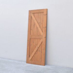 ประตูไม้เทอร์โมวูด มีตา dark/light BD