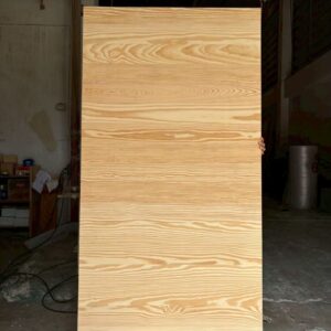 ประตูไม้สนเมกาไม่มีตา ความหนาผิว 3mm ลายนอน/ตั้ง/portland