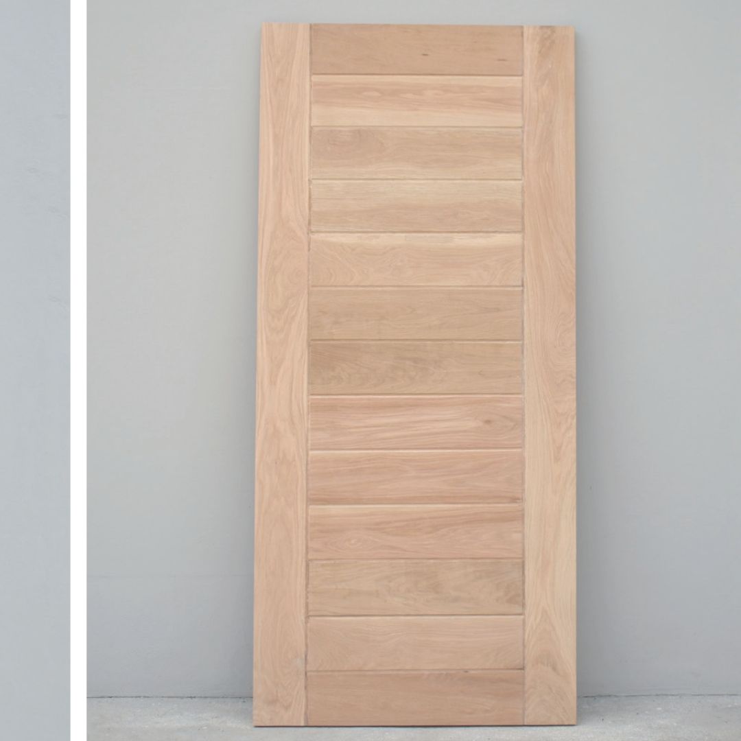 ประตูไม้ไวท์โอ๊ค มะค่า ความหนาผิว 3mm ลายนอน/ตั้ง/portland - Image 2