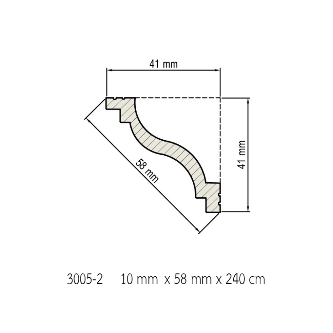 บัวฝ้า พลาสวูด (PS) 3005-2 15mmx58mmx2.40m - Image 5