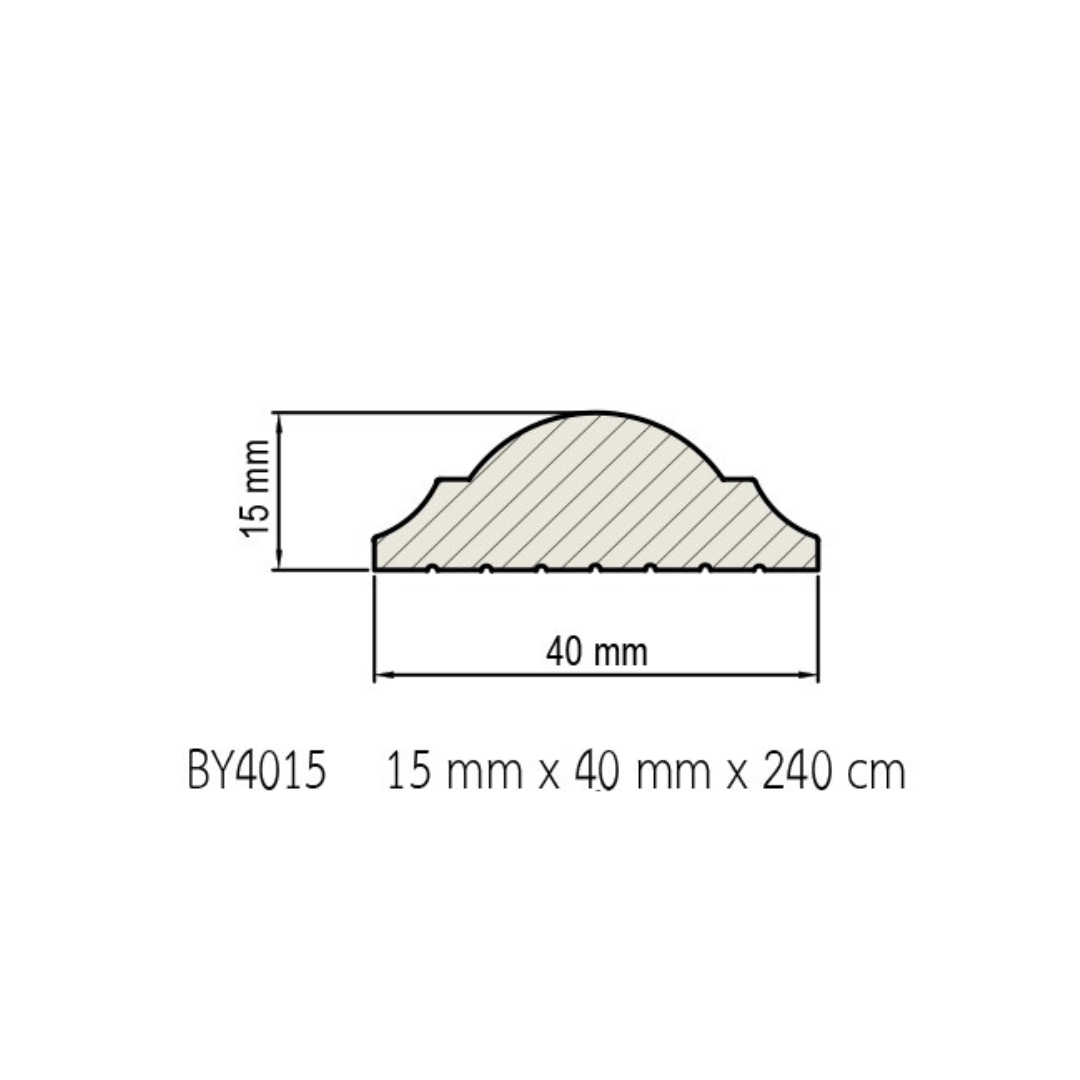 บัวผนัง พลาสวูด (PS) BY4015 15mmx40mmx2.40m - Image 5