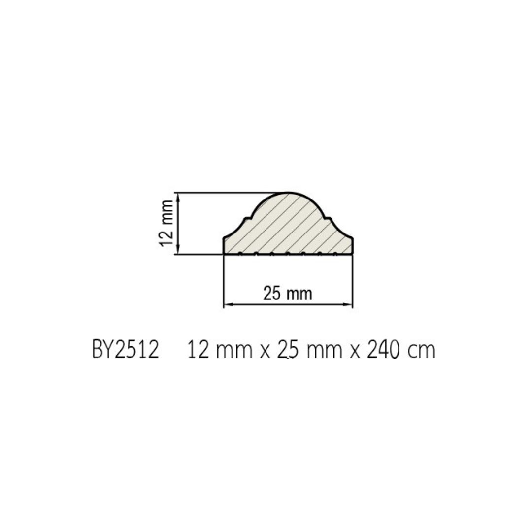 บัวผนัง พลาสวูด (PS) BY2512 12mmx25mmx2.40m - Image 5