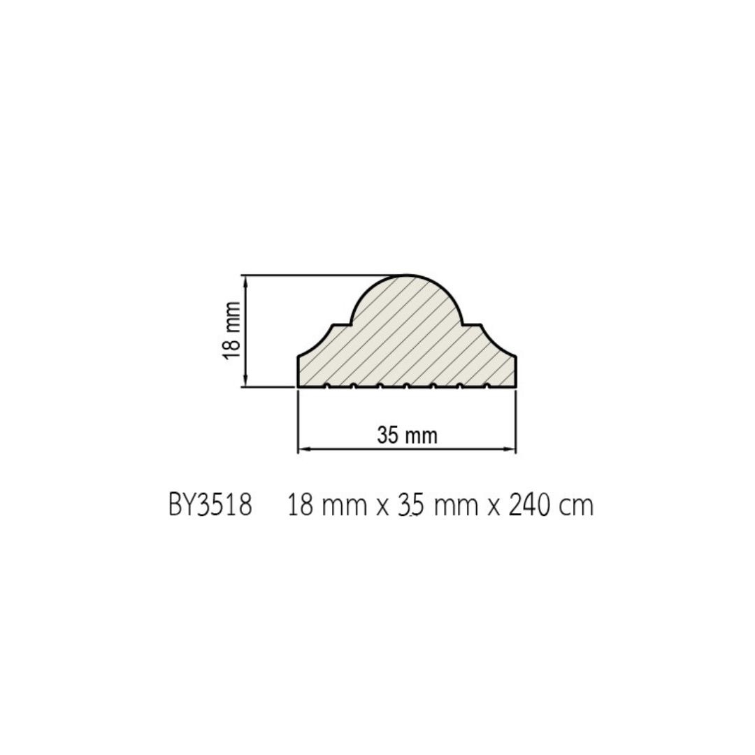 บัวผนัง พลาสวูด (PS) BY3518 18mmx35mmx2.40m - Image 5