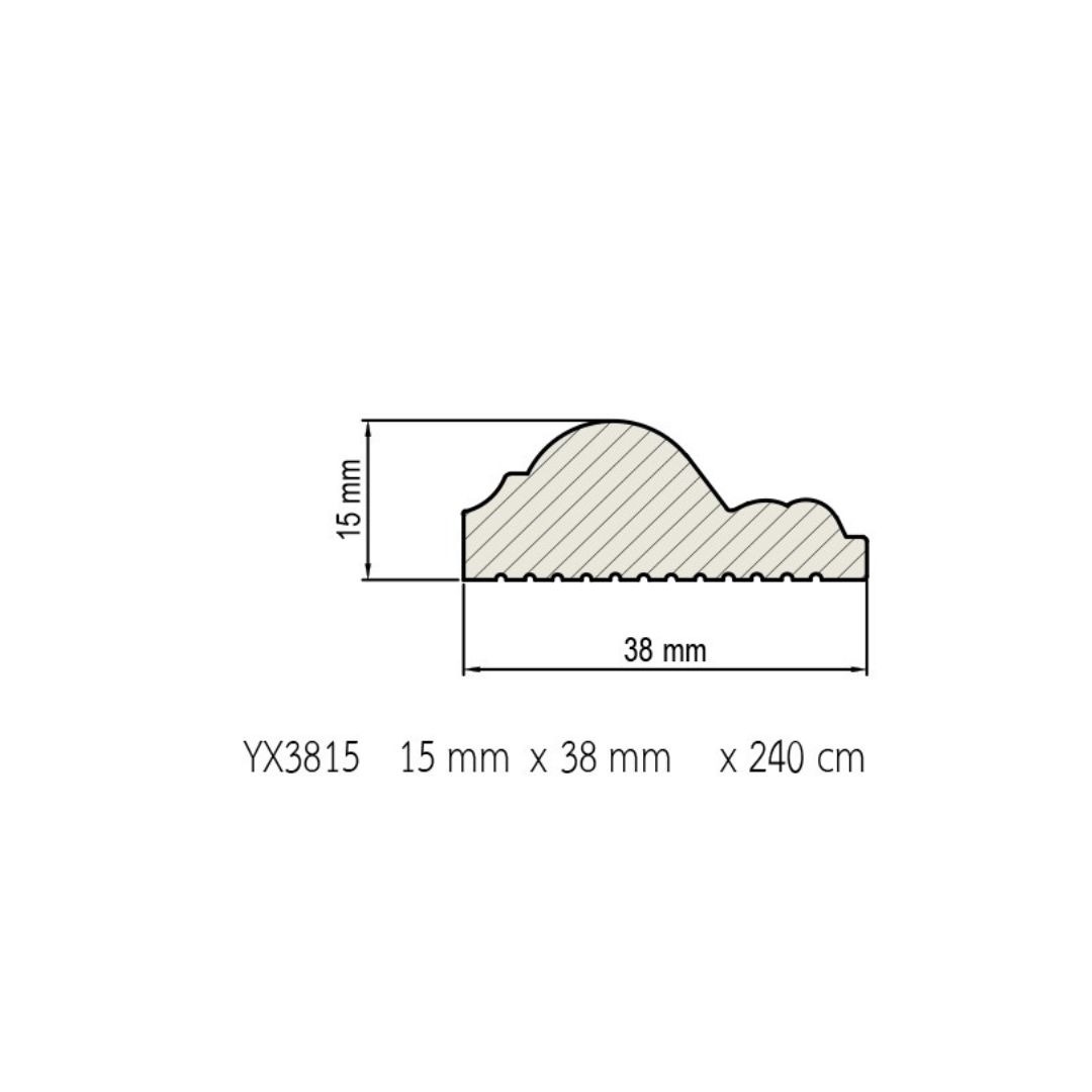 บัวผนัง พลาสวูด (PS) YX3815 15mmx38mmx2.40m - Image 5