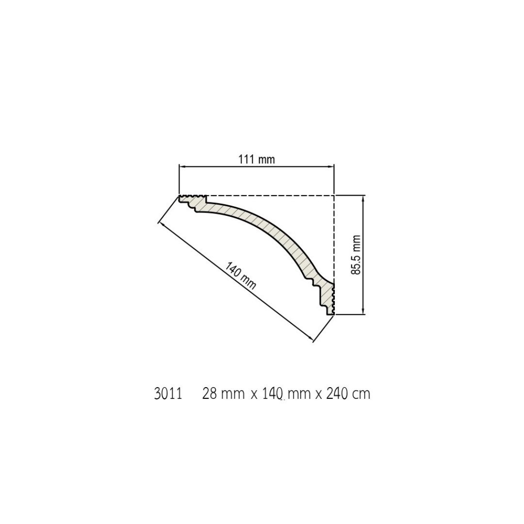 บัวฝ้า พลาสวูด (PS) 3011 28mmx140mmx2.40m - Image 5