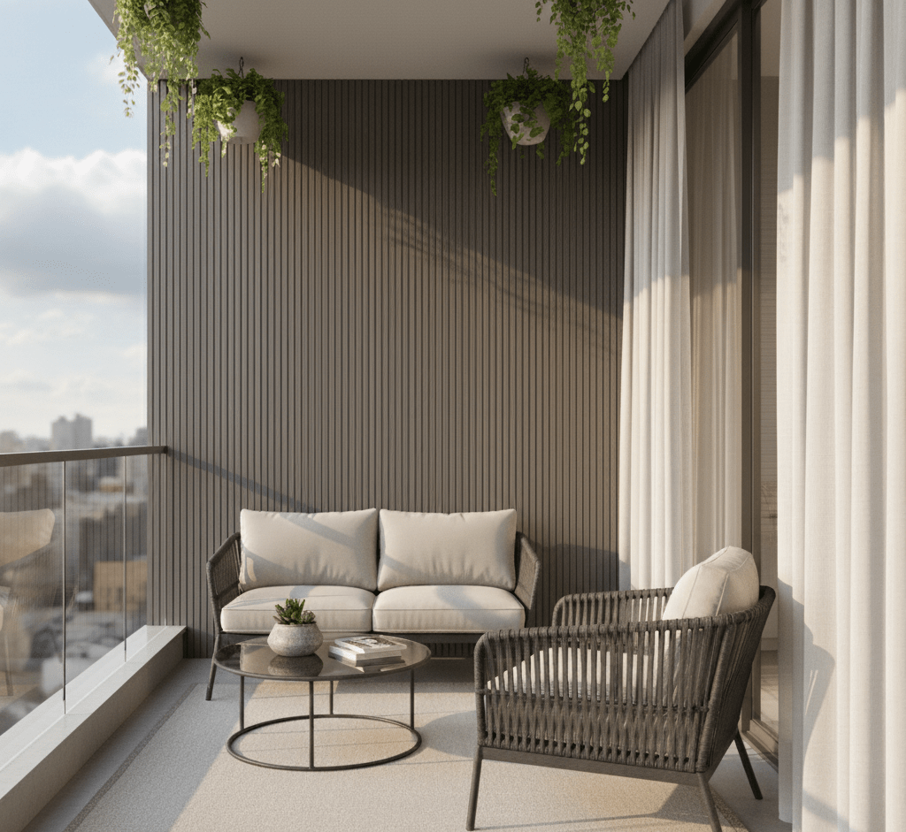 WPC PANEL 4ร่องลึก รหัส 402 804703-8 สี เทาเข้ม ลายเส้นขนาด 22x160x2900mm - Image 4