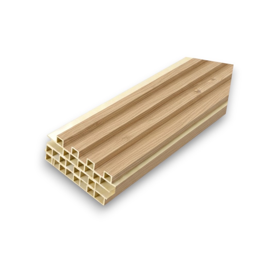 WPC PANEL 4ร่องลึก รหัส 405 807801-9 สี สักทอง ขนาด 22x160x2900mm - Image 2