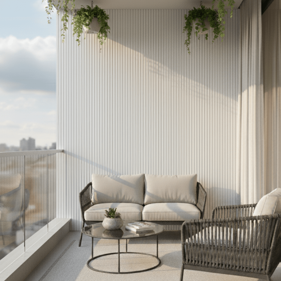 WPC PANEL 6ลอนกลม ขนาด 614 HM06-2 (ขาว แมท) 15x150x2900mm - Image 4