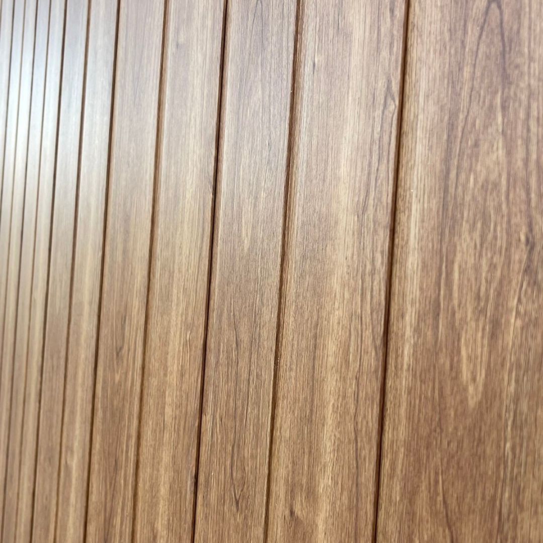 WPC PANEL ไม้ฝา 4" เว้นร่อง KM-033-XK7073 (สัก/1) 9x200x2900mm - Image 2