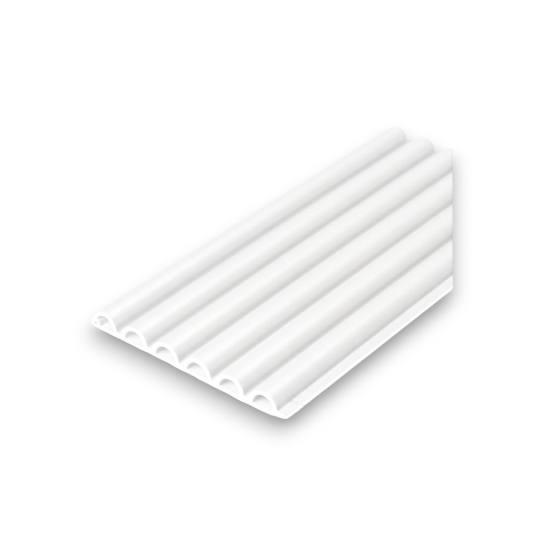 WPC PANEL 6ลอนกลม ขนาด 614 HM06-2 (ขาว แมท) 15x150x2900mm - Image 2