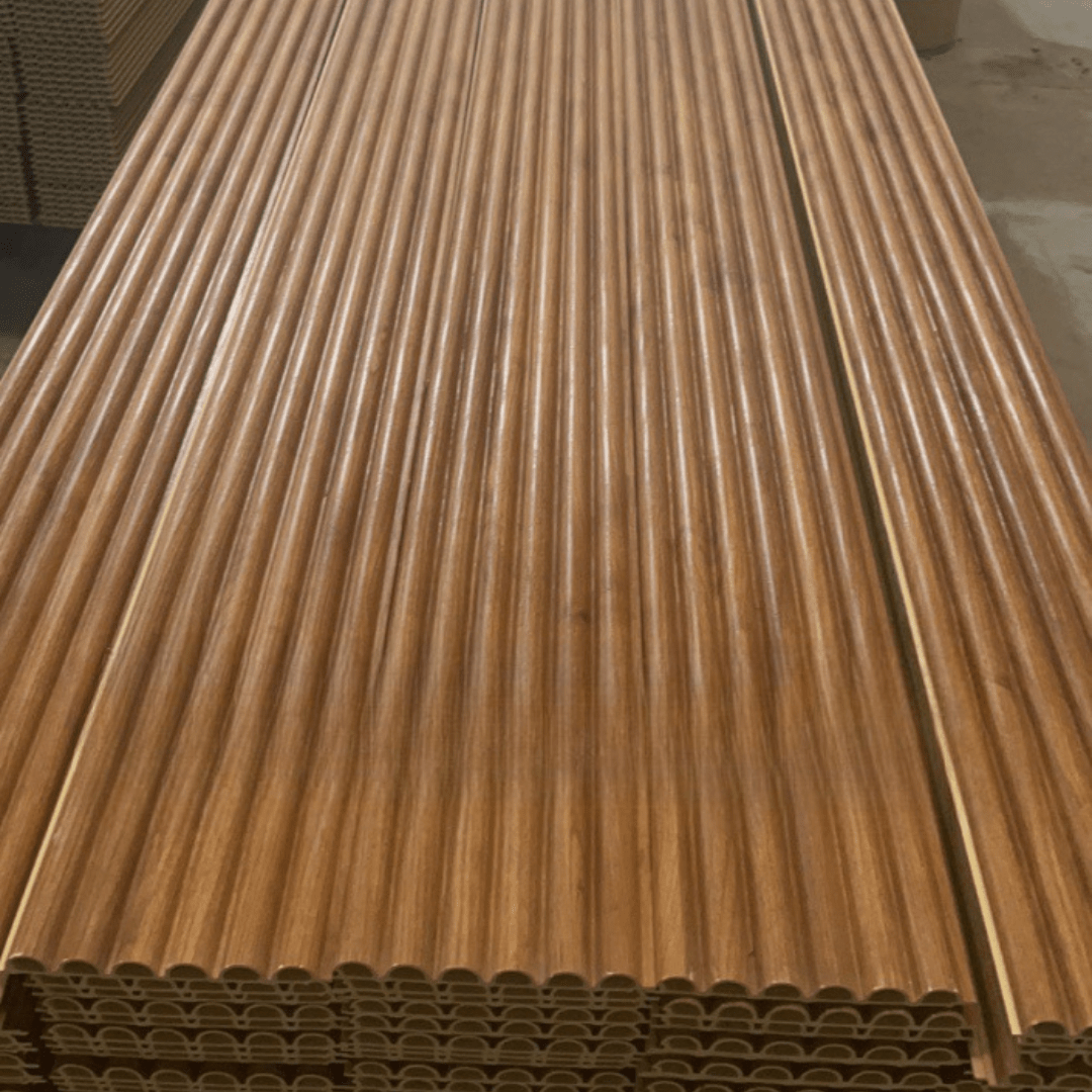 WPC PANEL 6ลอนกลม รหัส 605 807801-9 (สักทอง) ขนาด 15x150x2900mm - Image 3