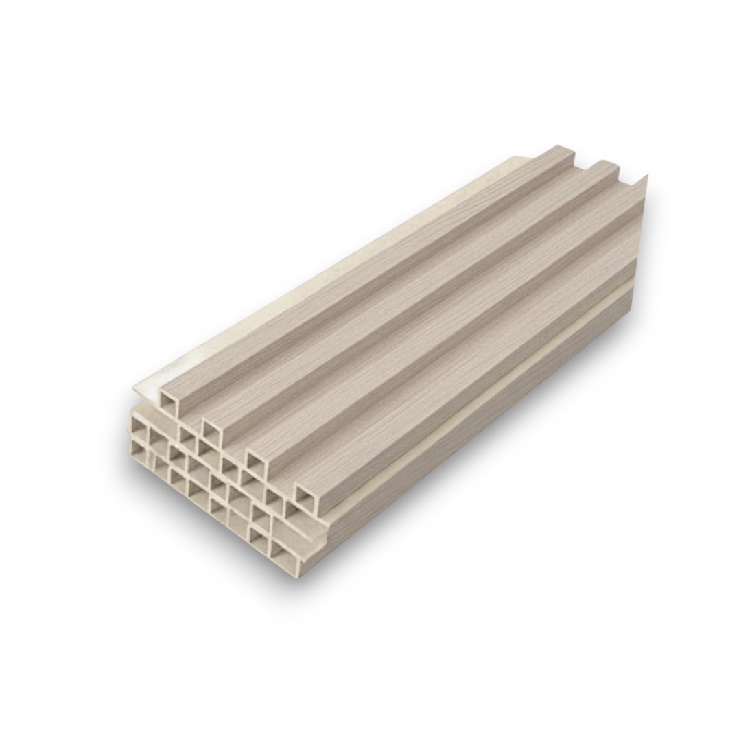 WPC PANEL 4ร่องลึก รหัส 403 804706-26 (เทาอ่อน ลายเส้น) 22x160x2900mm - Image 2