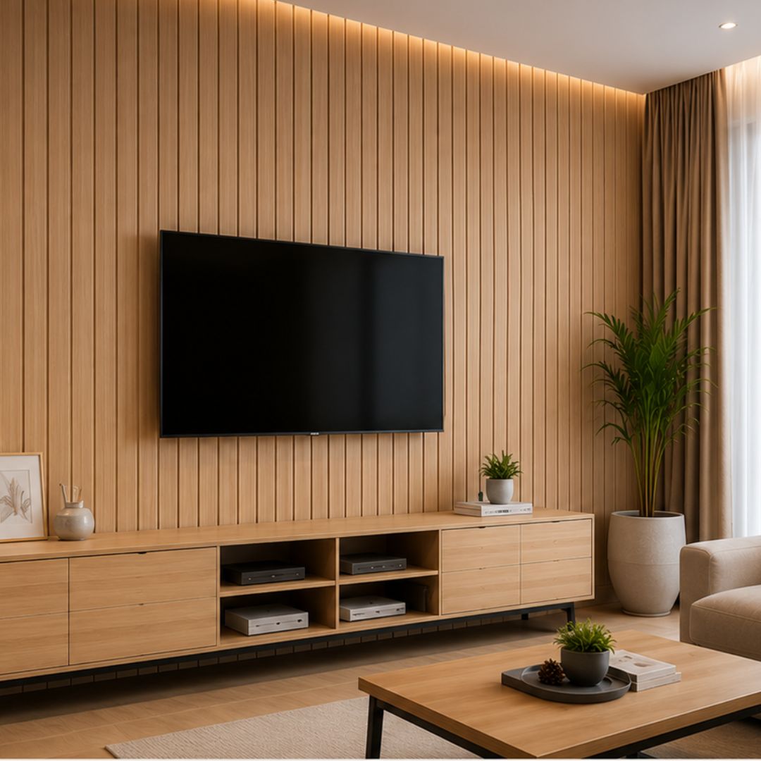 WPC PANEL ไม้ฝา 4" เว้นร่อง รหัส 208 8005903-26 (มูจิ โอ๊ค) ขนาด 9x200x2900mm - Image 5
