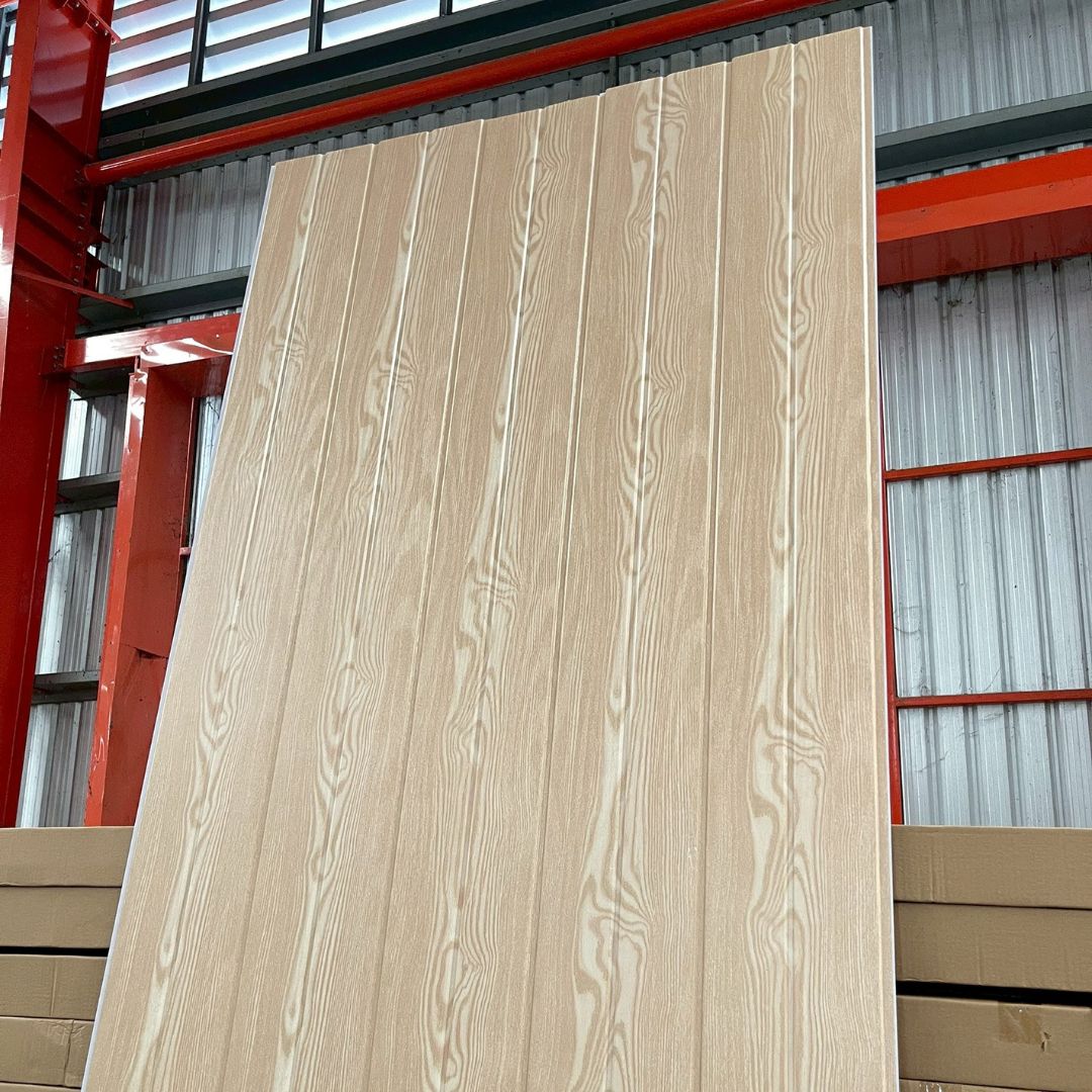 PVC PANEL แบบ 2 ลอน รหัส PVC2218 804601-24 (แอช) 8mmx200mmx2900mm - Image 2