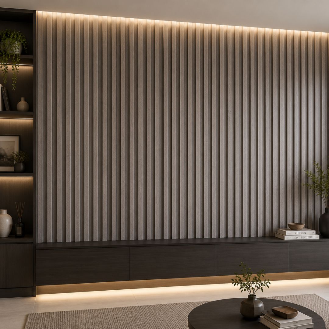 WPC PANEL 4ร่องลึก รหัส 440 Chevron Light Grey ขนาด 22x160x2900mm - Image 3