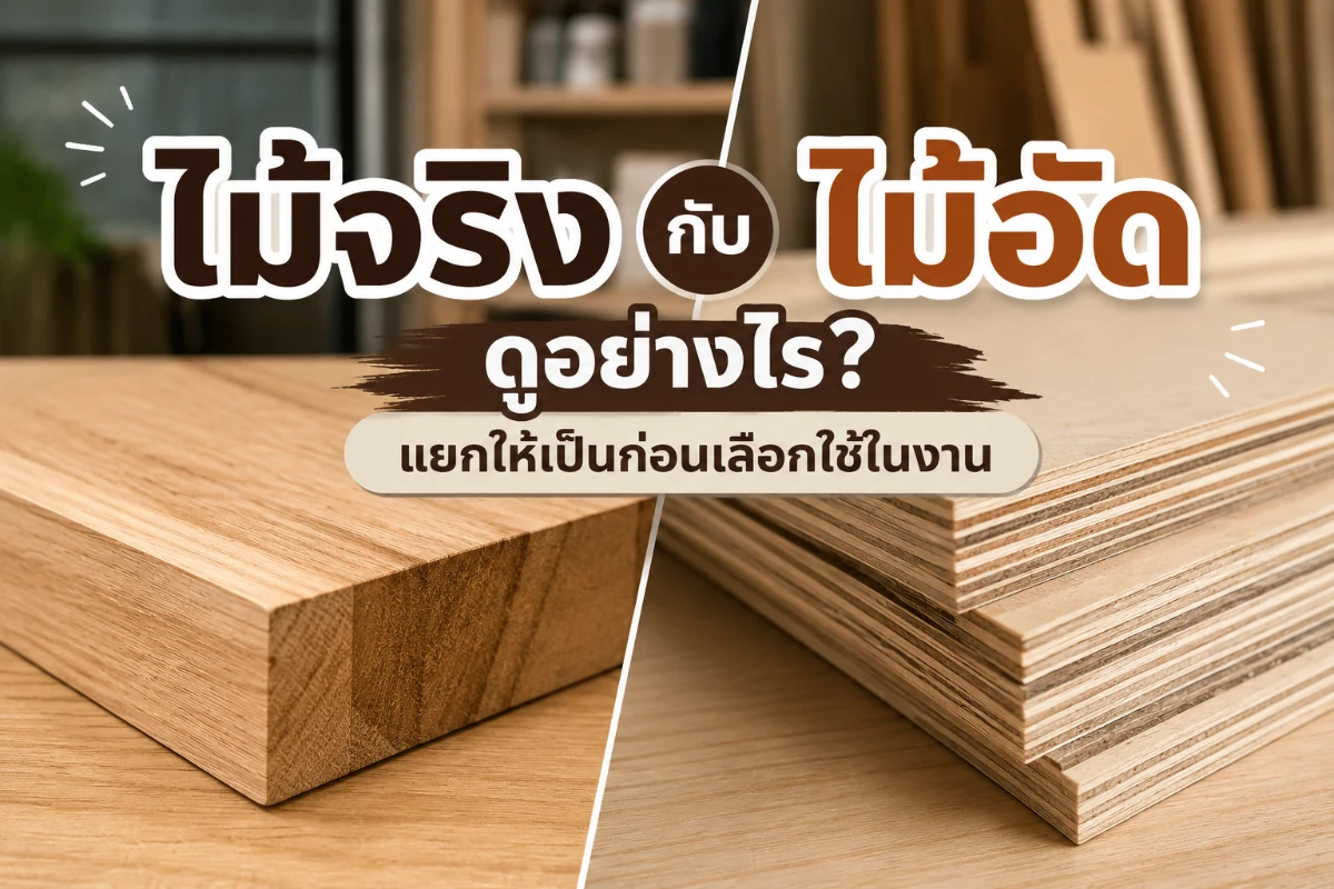 เปรียบเทียบไม้จริงกับไม้อัดสำหรับงานเฟอร์นิเจอร์และบิ้วอิน