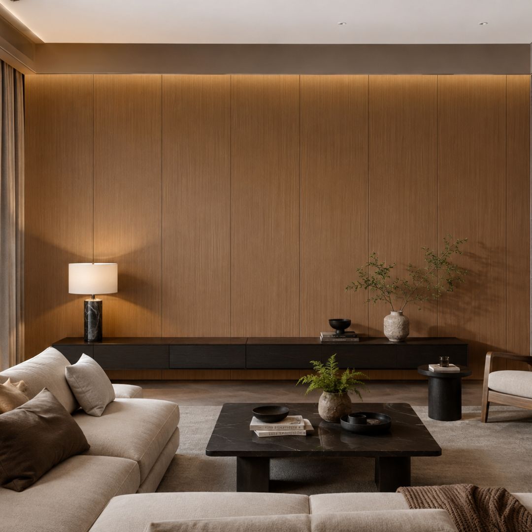 PVC PANEL แบบเรียบ รหัส PVC3022 804707-26 (วอลนัท ลายเส้น) แบบเรียบ 8mmx300mmx2900mm - Image 4