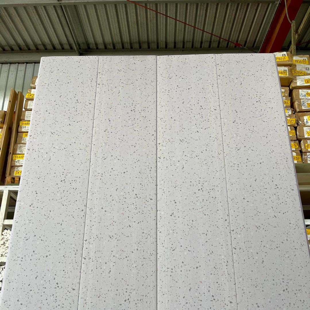 PVC PANEL แบบเรียบ รหัส PVC3037 DFX6782-2 (หินขัด-1) แบบเรียบ 8mmx300mmx2900mm - Image 3
