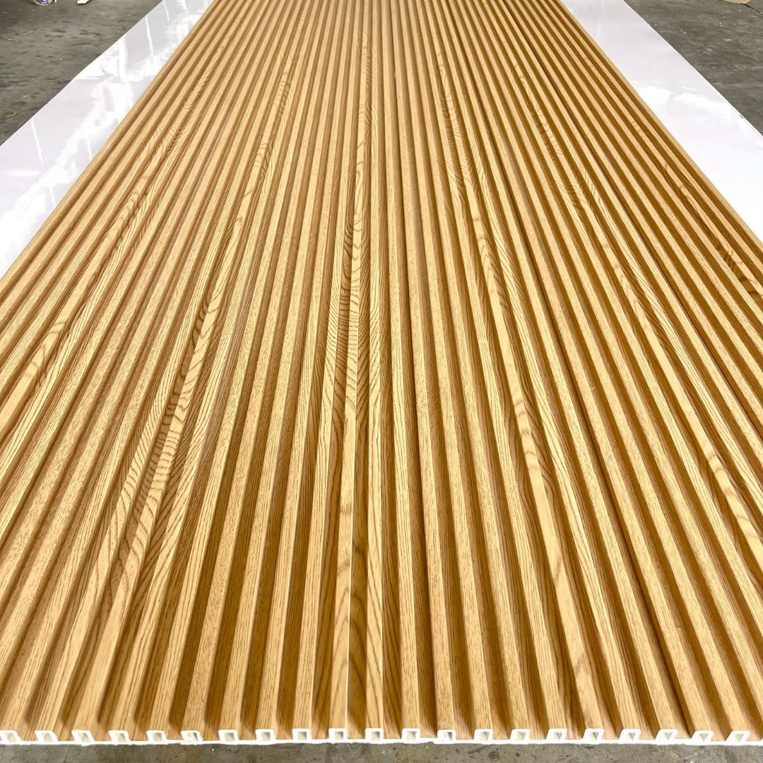 WPC PANEL 7ร่องถี่ 15x150x2900mm รหัส 731 สีสักอ่อน - Image 2