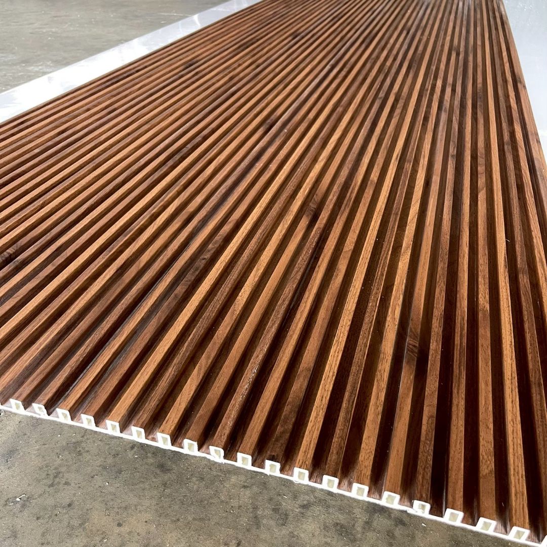 WPC PANEL 7ร่องถี่ 15x150x2900mm รหัส 728 สีวอลนัท ธรรมชาติ - Image 2