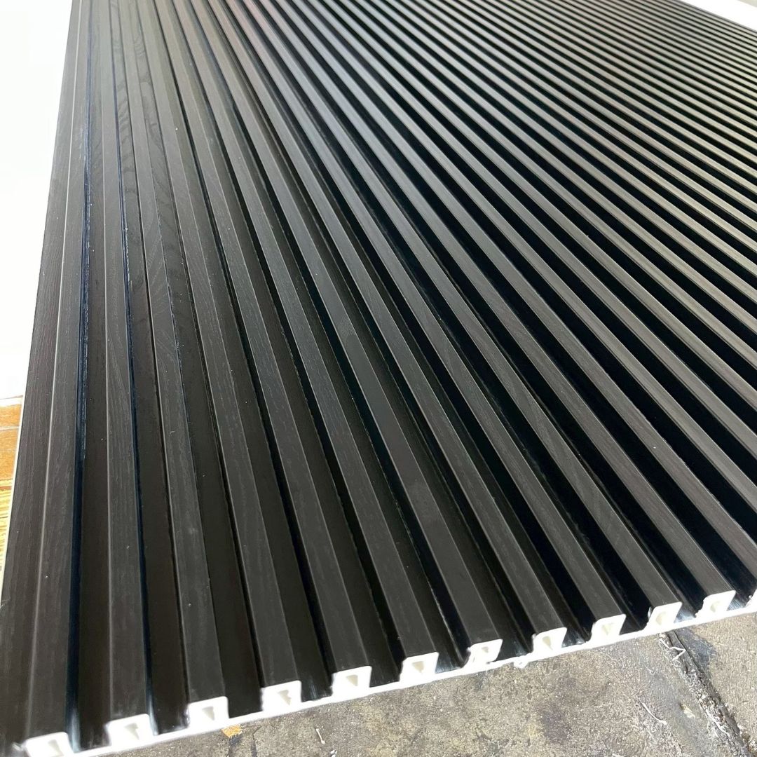 WPC PANEL 7ร่องถี่ 15x150x2900mm รหัส 704 สีดำ ลายไม้ - Image 2