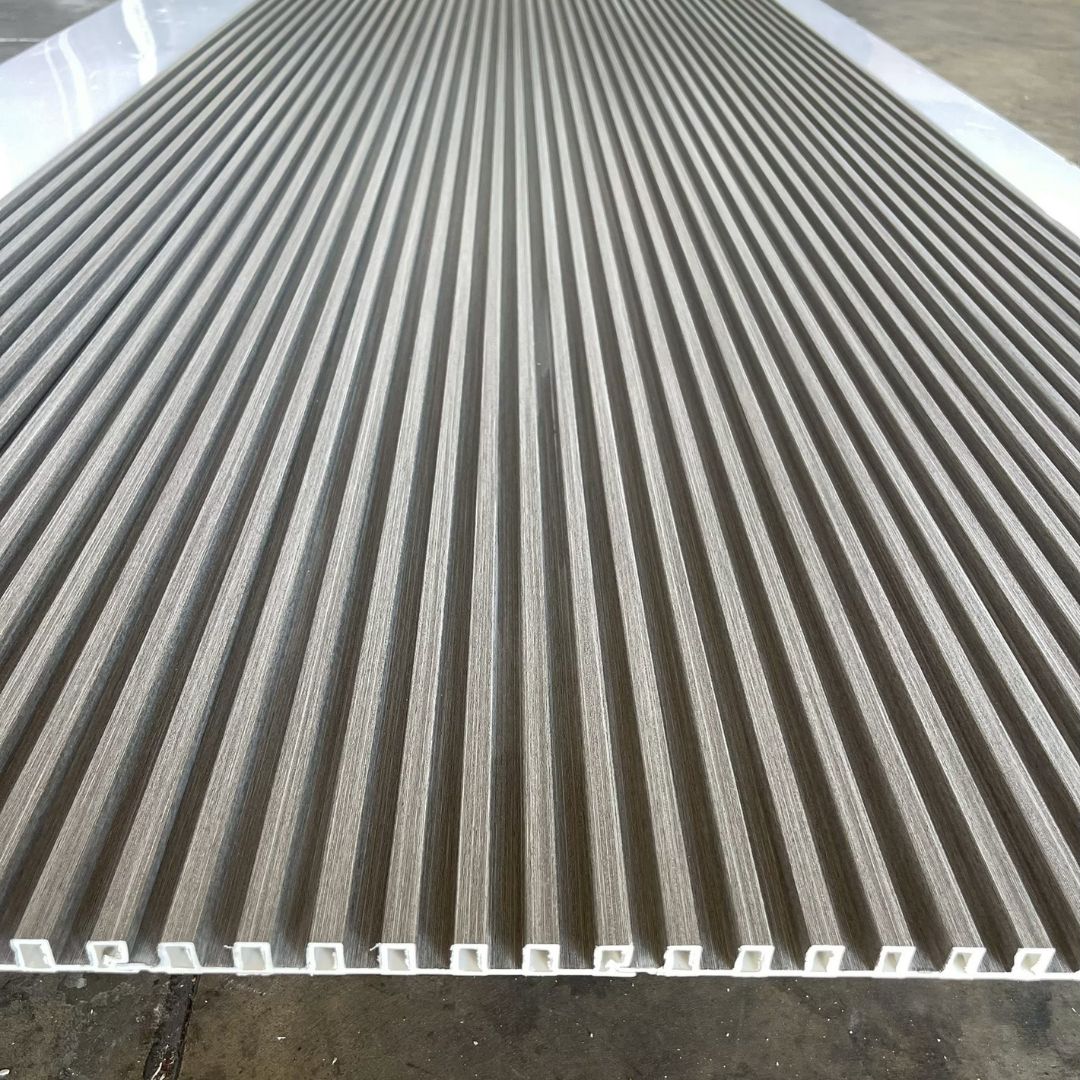 WPC PANEL 7ร่องถี่ 15x150x2900mm รหัส 702 สีเทาเข้ม ลายเส้น - Image 2