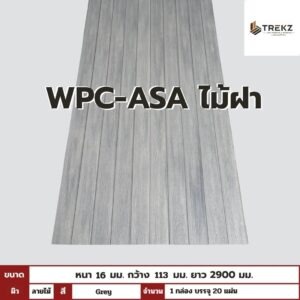 WPC-ASA PANEL (ภายนอก) ไม้ฝา ลายไม้ Grey ขนาด 16mmx113mmx2900mm